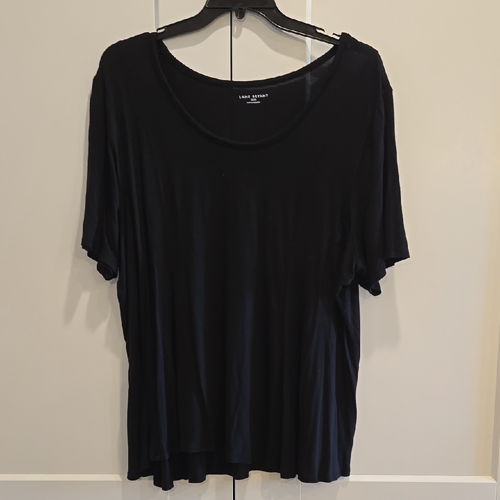 Lane Bryant Black Swing Short Sleeve Tee